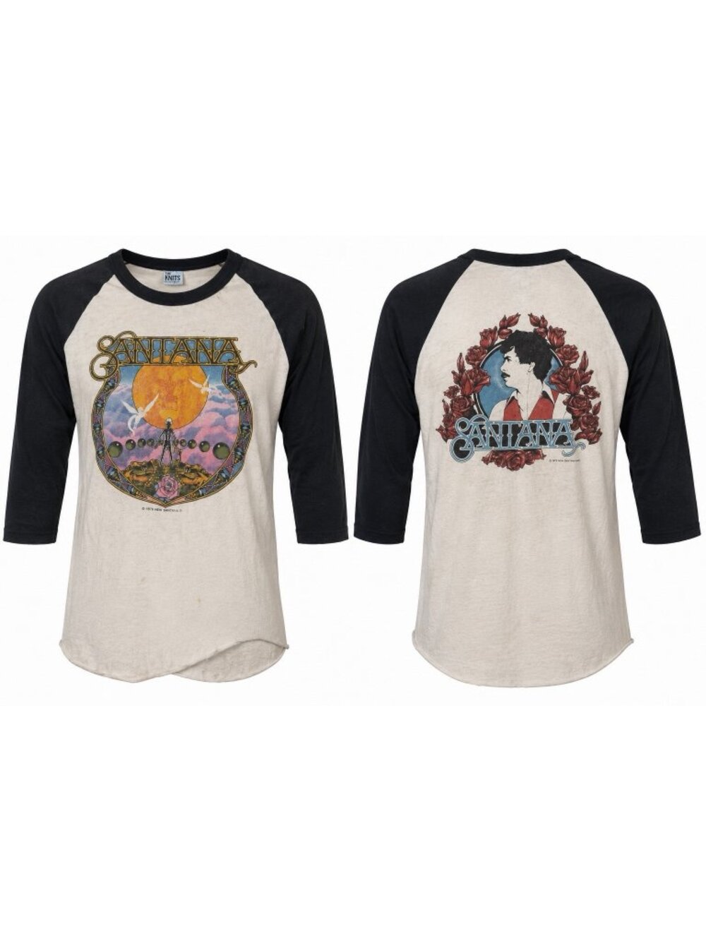 Vintage 1979 Santana Band Raglan Tour T Shirt 3/4 Sleeve Original Rock Tee USA L